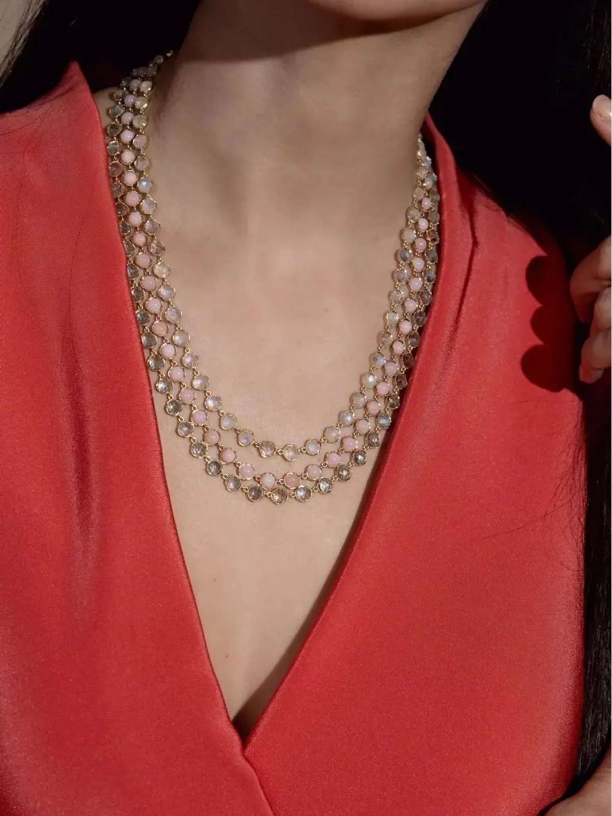 Irene Neuwirth ローズゴールド 18K クラシックオパール ネックレス - 画像2