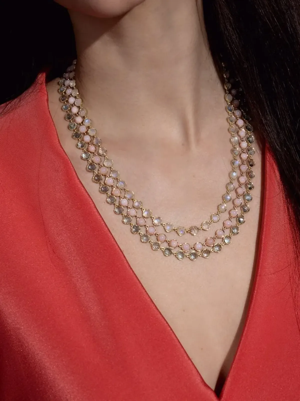 Irene Neuwirth ローズゴールド 18K クラシックオパール ネックレス - 画像4