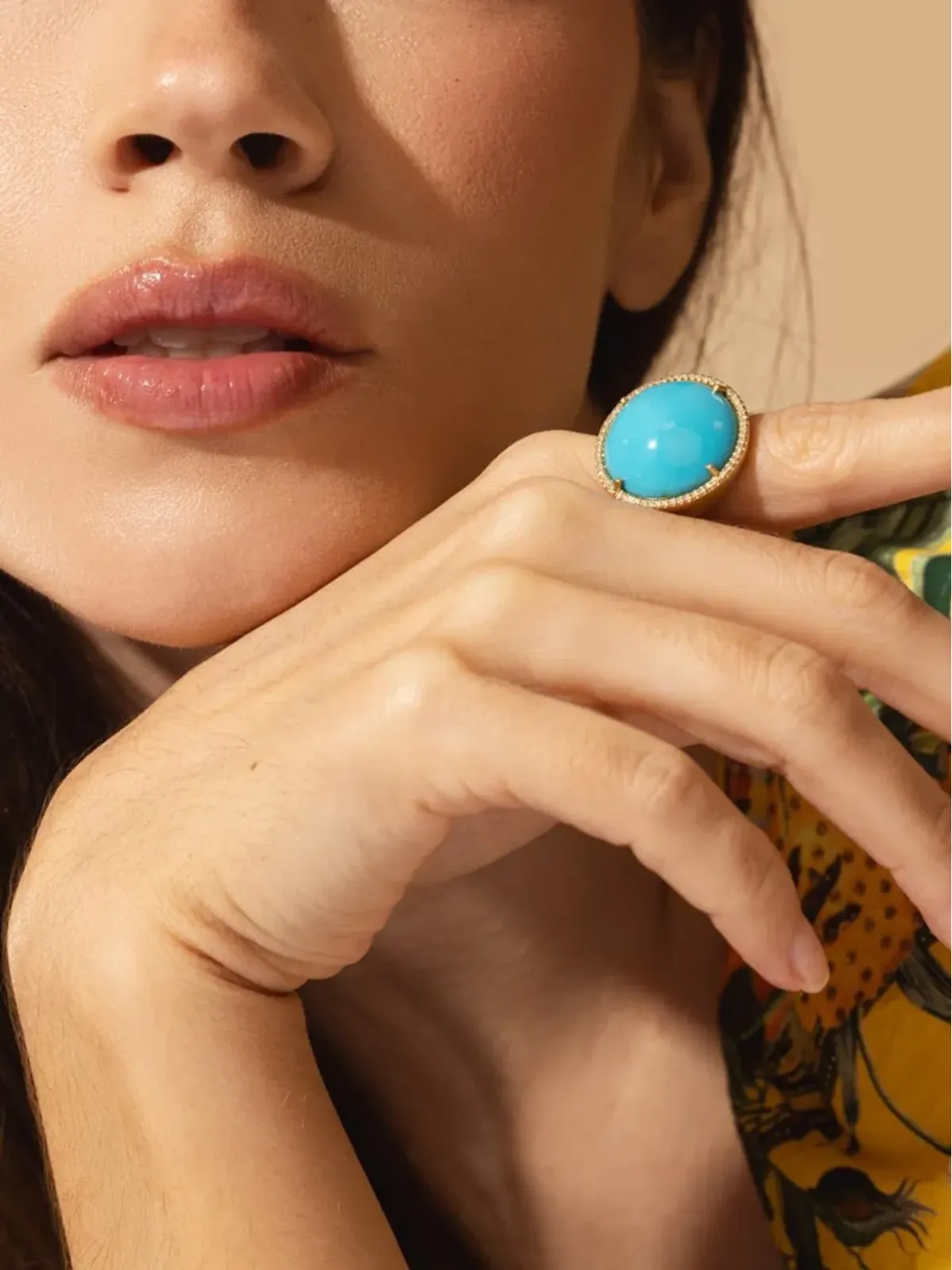 Irene Neuwirth 18kt イエローゴールド ターコイズ リング - 画像2