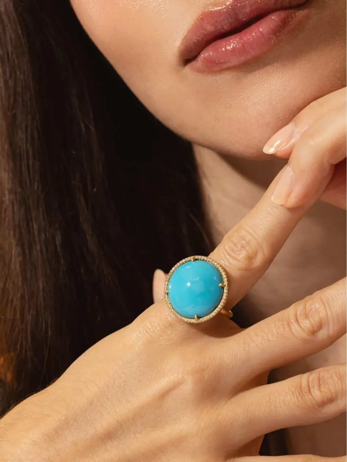 Irene Neuwirth 18kt イエローゴールド ターコイズ リング - 画像3