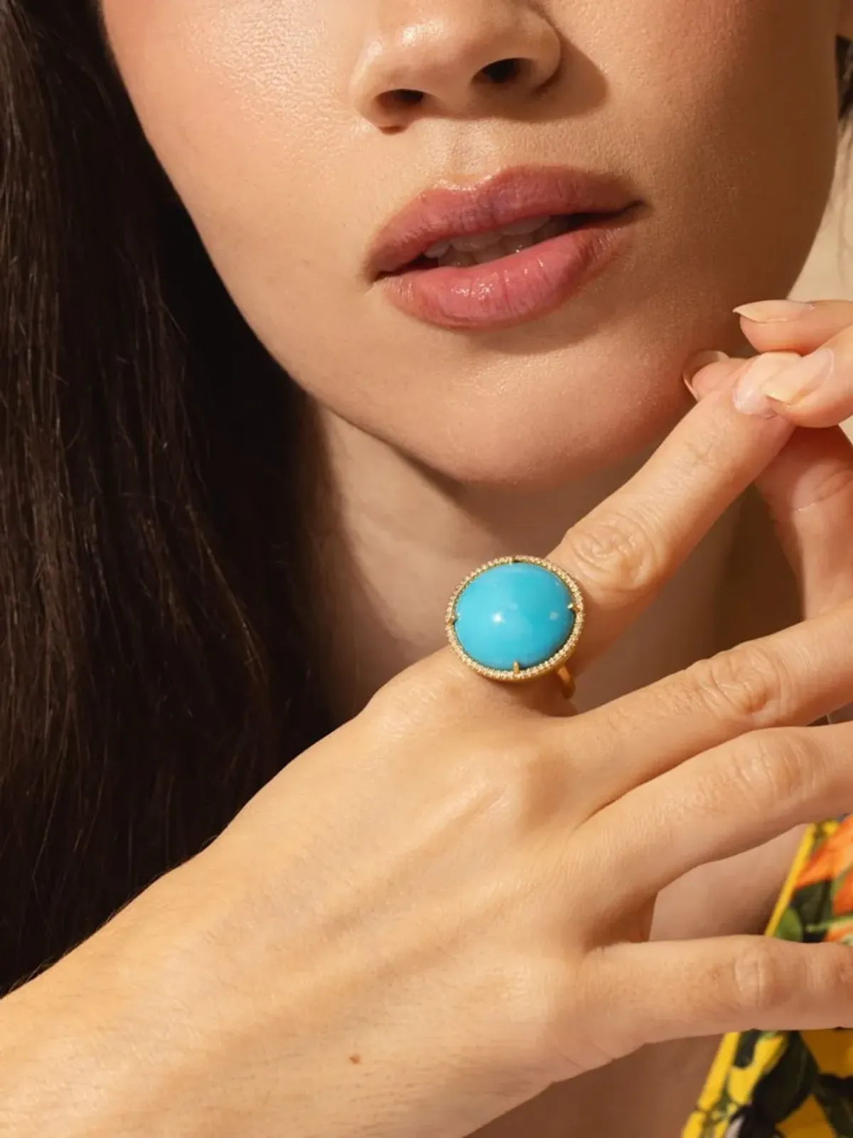 Irene Neuwirth 18kt イエローゴールド ターコイズ リング - 画像4