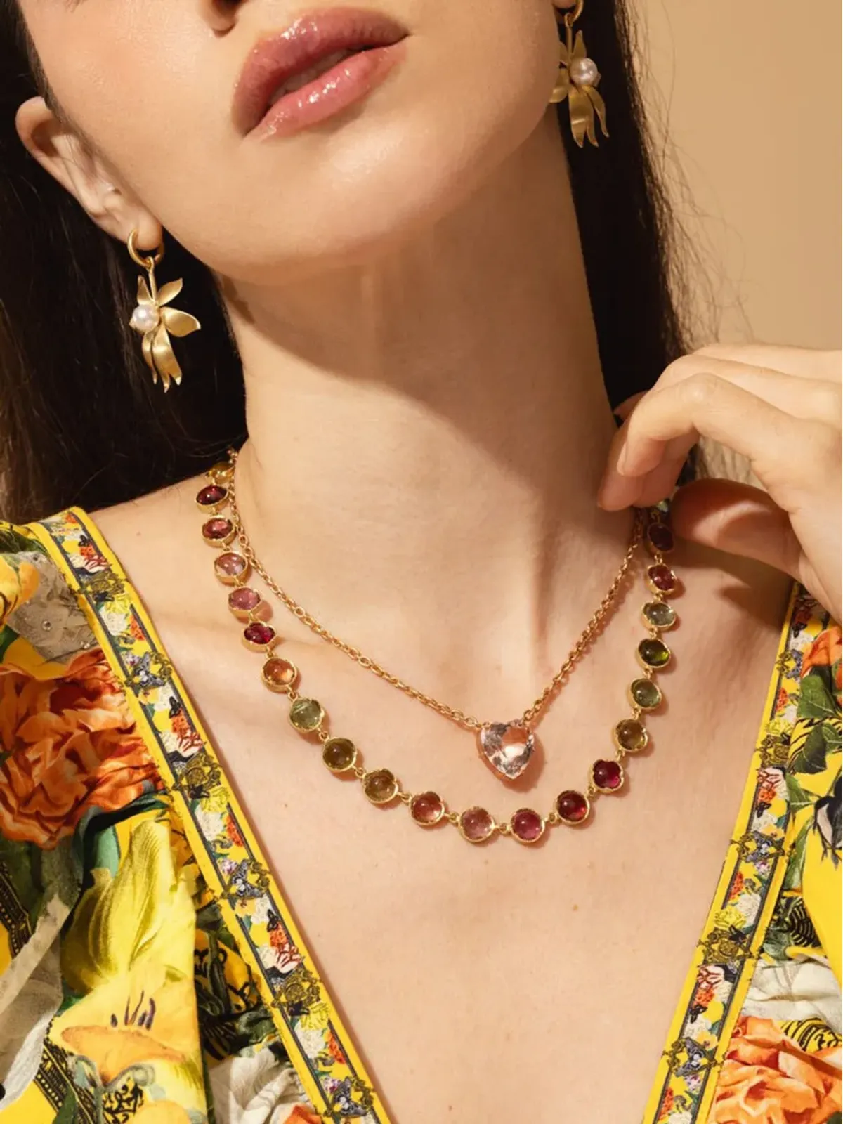 Irene Neuwirth 18kt イエローゴールド クラシック トルマリン ネックレス - 画像2