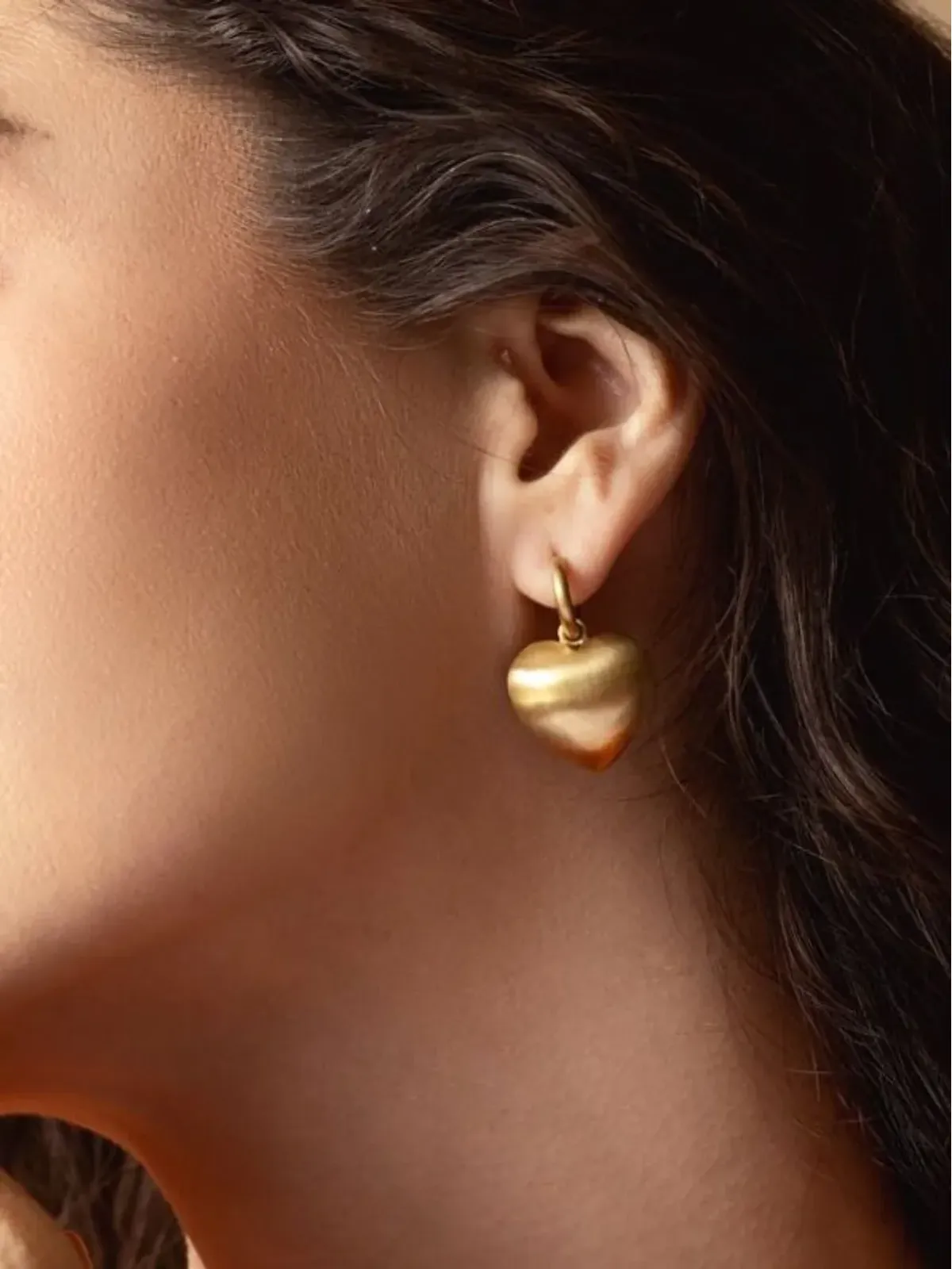 Irene Neuwirth 18kt イエローゴールド ドームハート イヤリング - 画像2