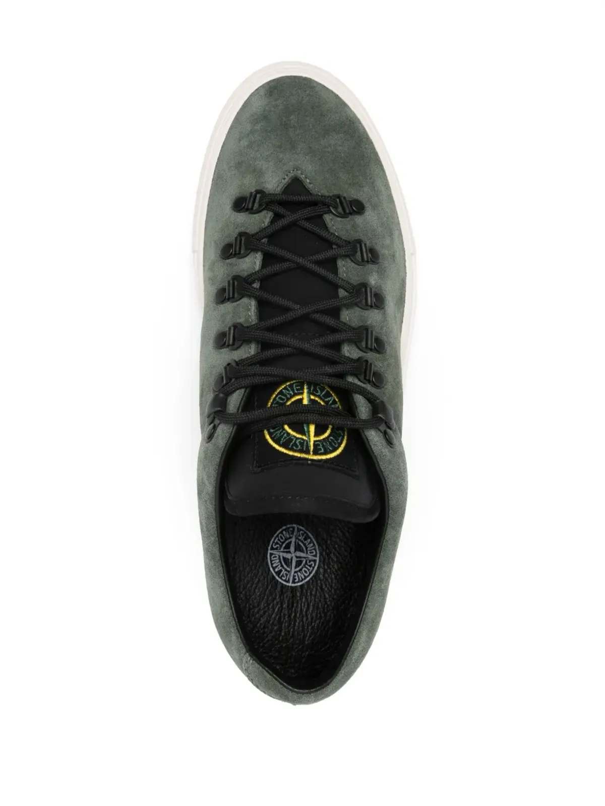 Stone Island コンパスモチーフ スニーカー グリーン - 画像4
