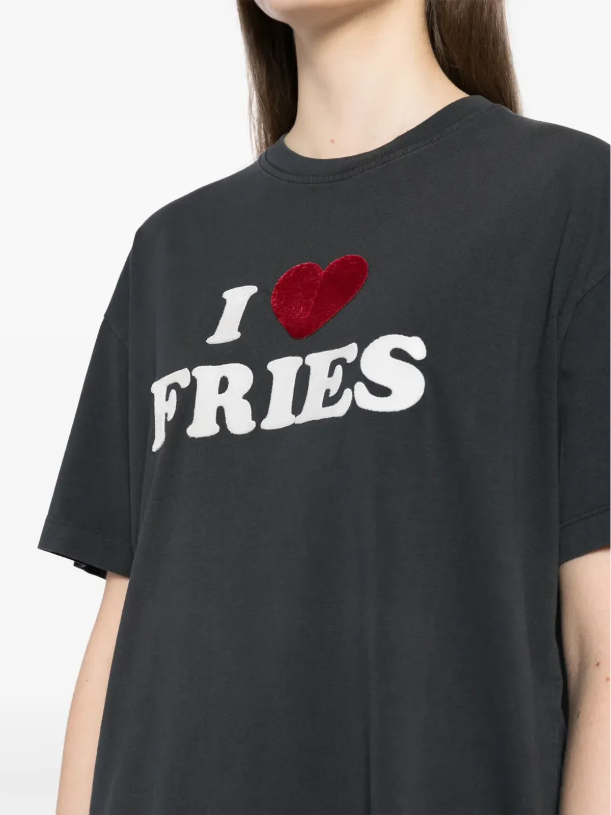 Joshua Sanders フライドポテト風アップリケTシャツ - 画像5