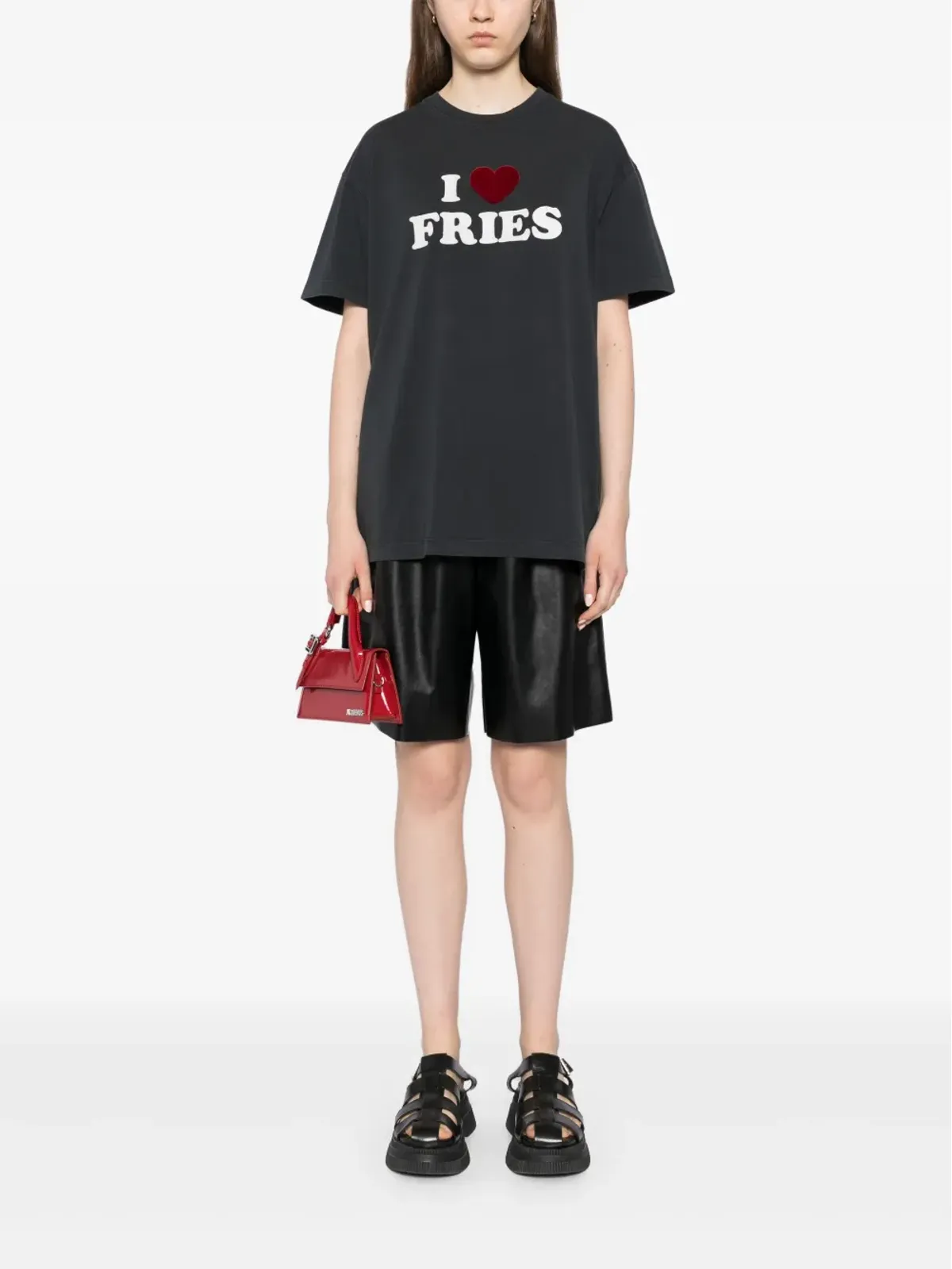 Joshua Sanders フライドポテト風アップリケTシャツ - 画像2