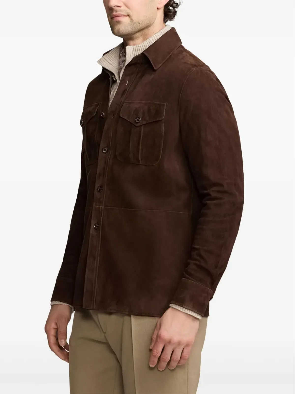 Ralph Lauren Purple Label バロン スエード シャツジャケット - 画像5