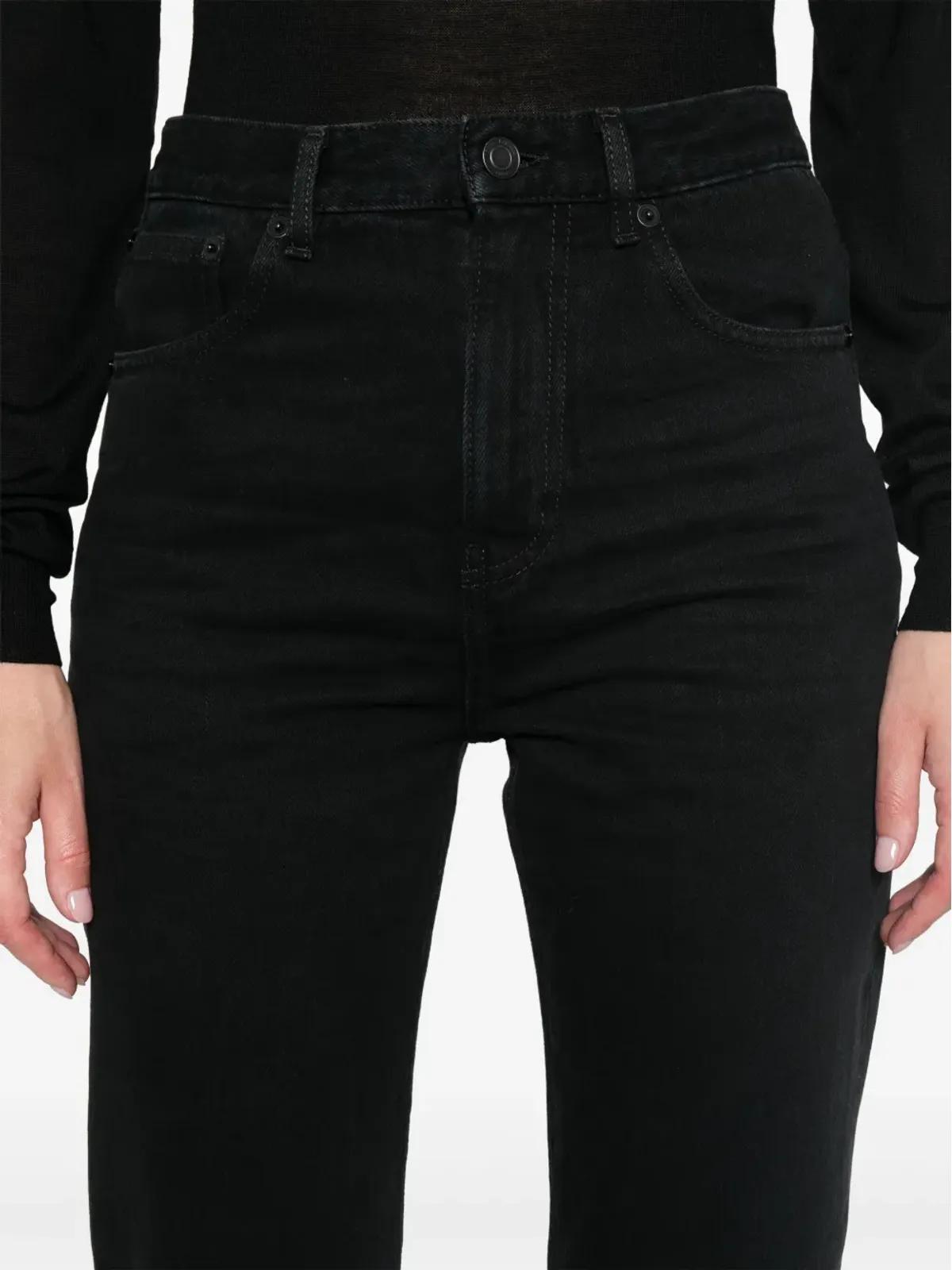 Saint Laurent ブラック コットン デニム ジーンズ - 画像5