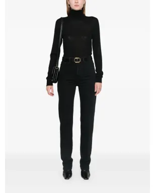 Saint Laurent ブラック コットン デニム ジーンズ - サムネイル2