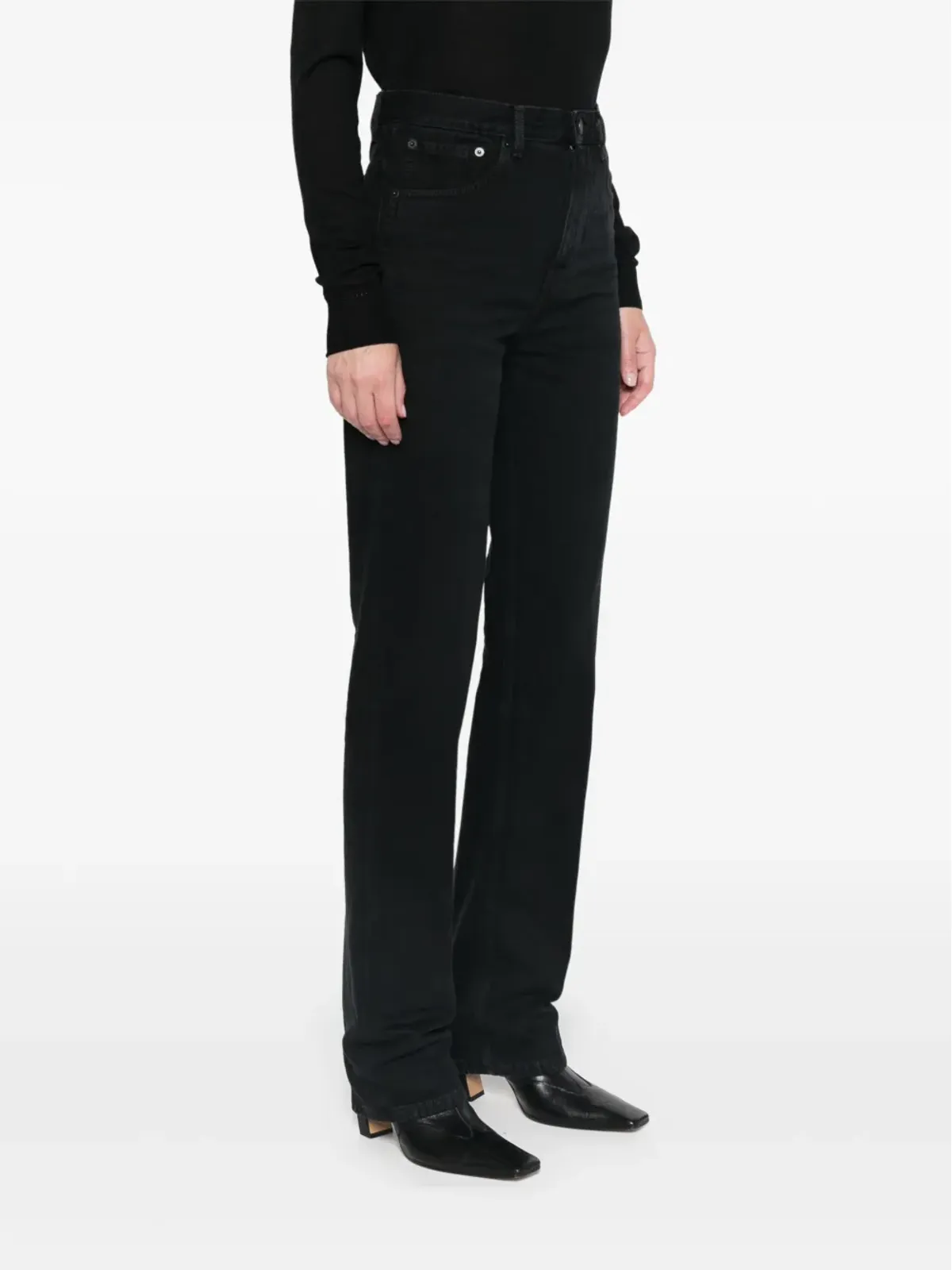Saint Laurent ブラック コットン デニム ジーンズ - 画像3