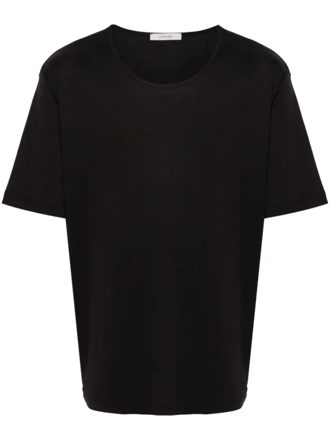 Lemaire LEMAIRE リブ編み Uネック Tシャツ - ブラックの商品画像