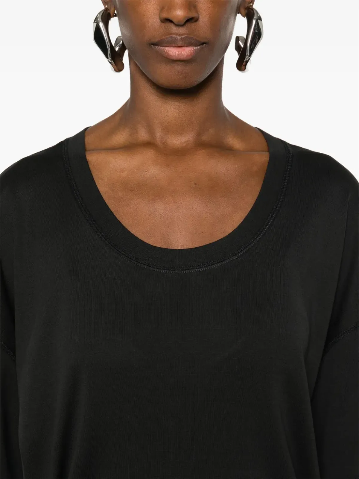 LEMAIRE ジャージーTシャツ ブラック - 画像5