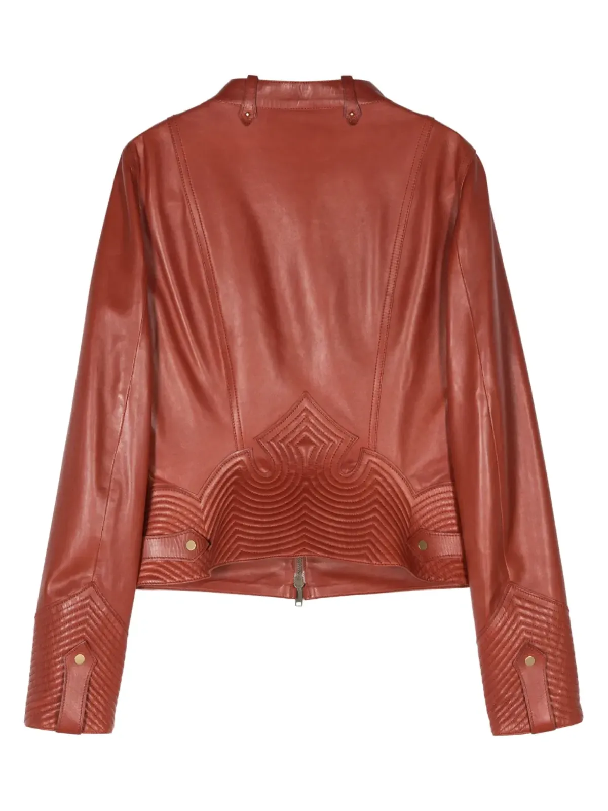 Gucci ビンテージ 2000年代 スタッズ付きジャケット ブラウン - 画像2