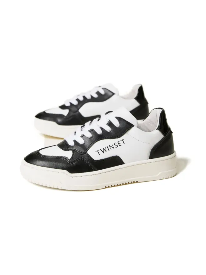TWINSET Kids TWINSET Kids カラー切替レザー スニーカー - Whiteの商品画像
