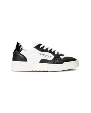 TWINSET Kids カラー切替レザー スニーカー - White - サムネイル2
