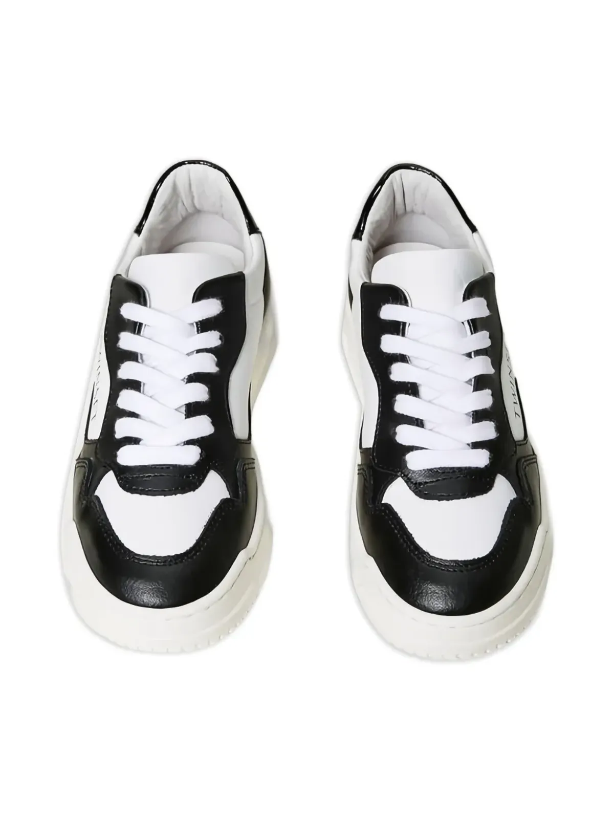 TWINSET Kids カラー切替レザー スニーカー - White - 画像4