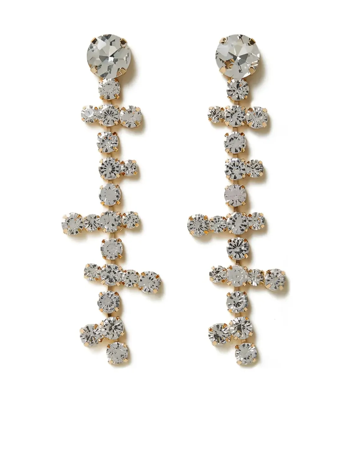 TWINSET クリスタル装飾ドロップピアス - ゴールド - 画像1