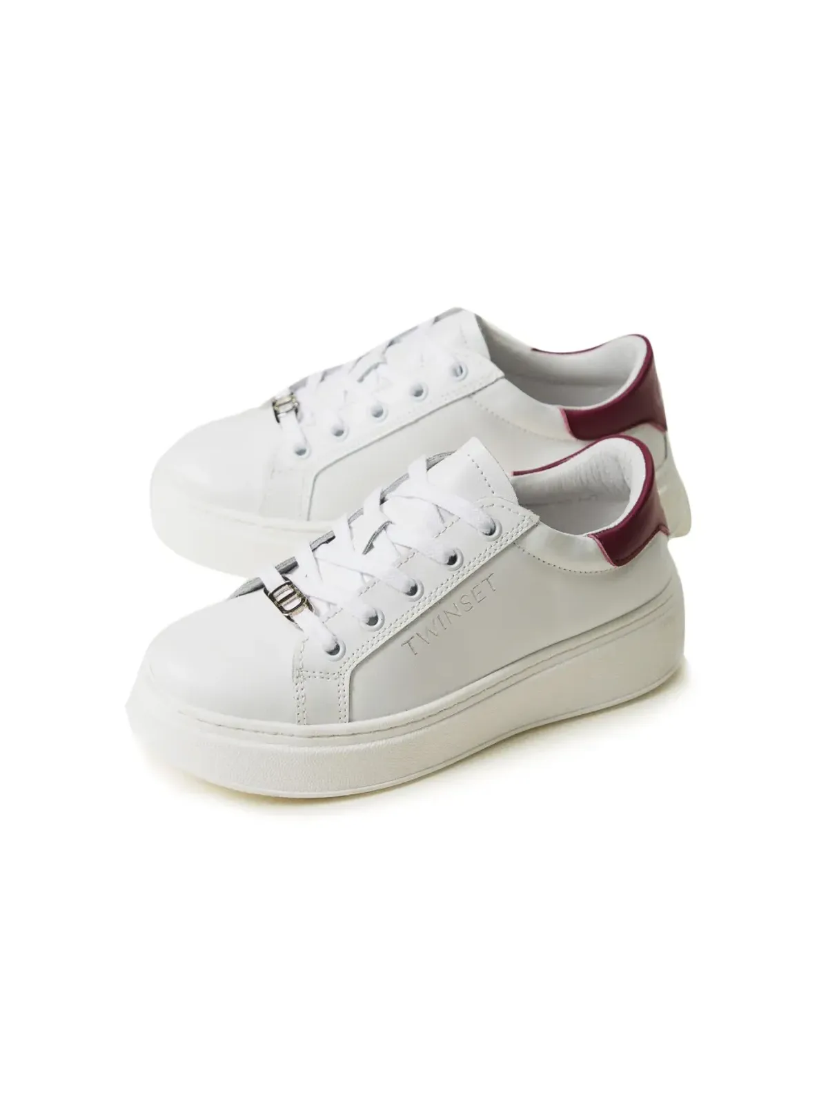 TWINSET Kids ロゴプレートスニーカー - 画像2