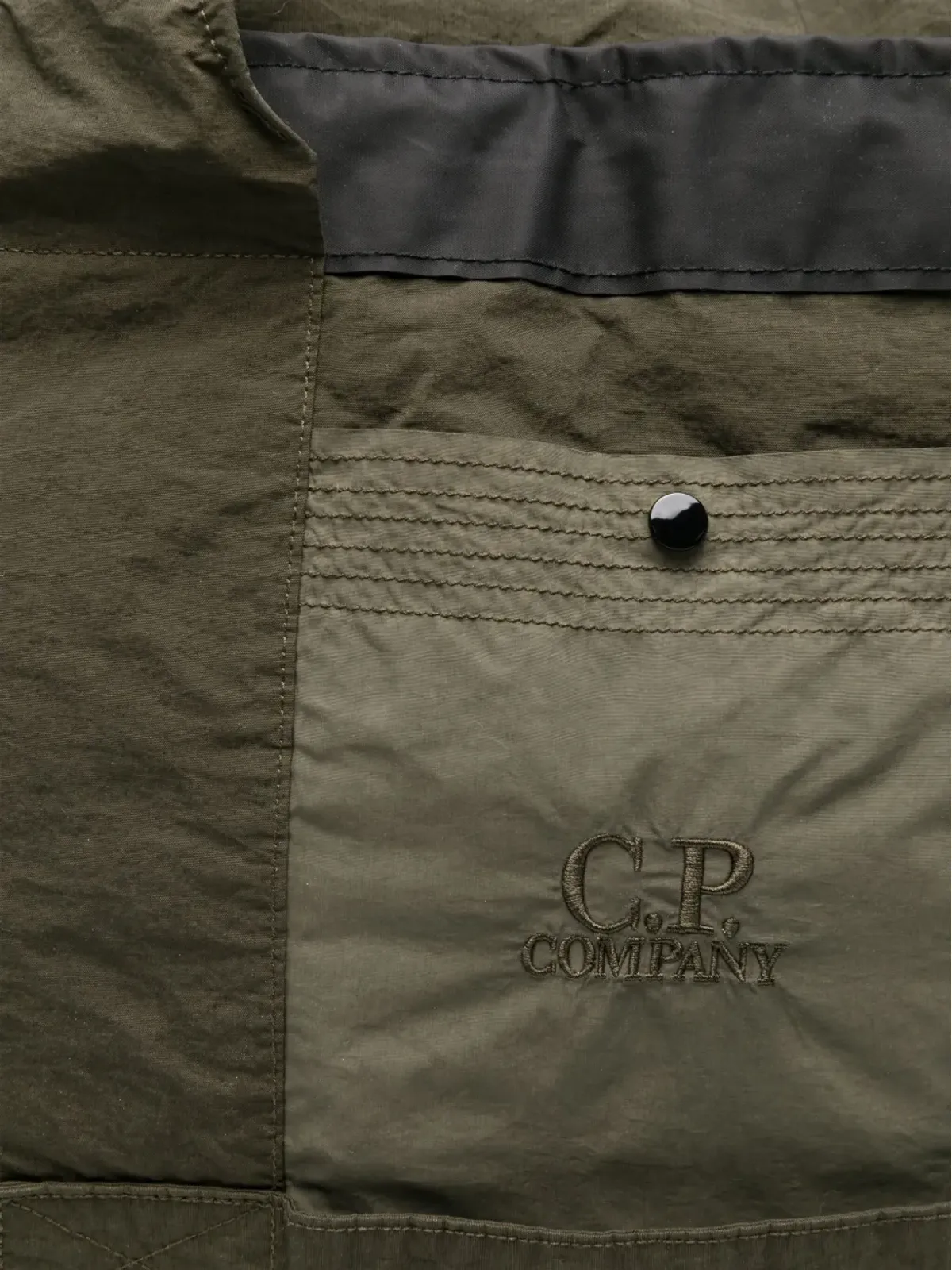 C.P. Company ロゴ刺繍 トートバッグ グリーン - 画像4