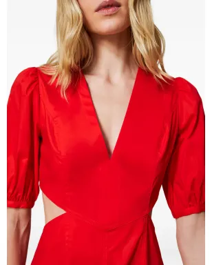 TWINSET カットアウト パフスリーブ ミニドレス - レッド - サムネイル5
