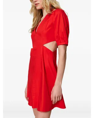 TWINSET カットアウト パフスリーブ ミニドレス - レッド - サムネイル3
