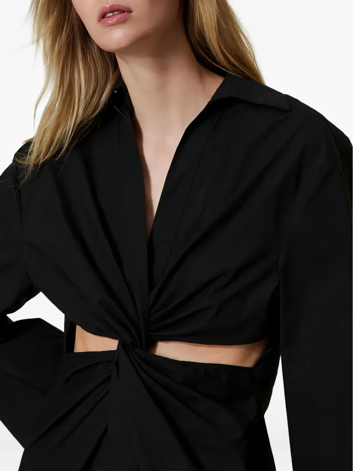 TWINSET ツイストディテールのカットアウトチュニック - ブラック - 画像5