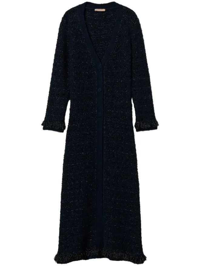 TWINSET TWINSET チェック柄ジャカード カーディガン - ブラックの商品画像