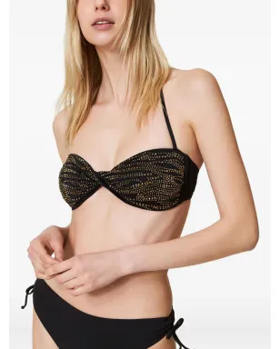 TWINSET ラインストーン装飾ビキニトップ ブラック - サムネイル3