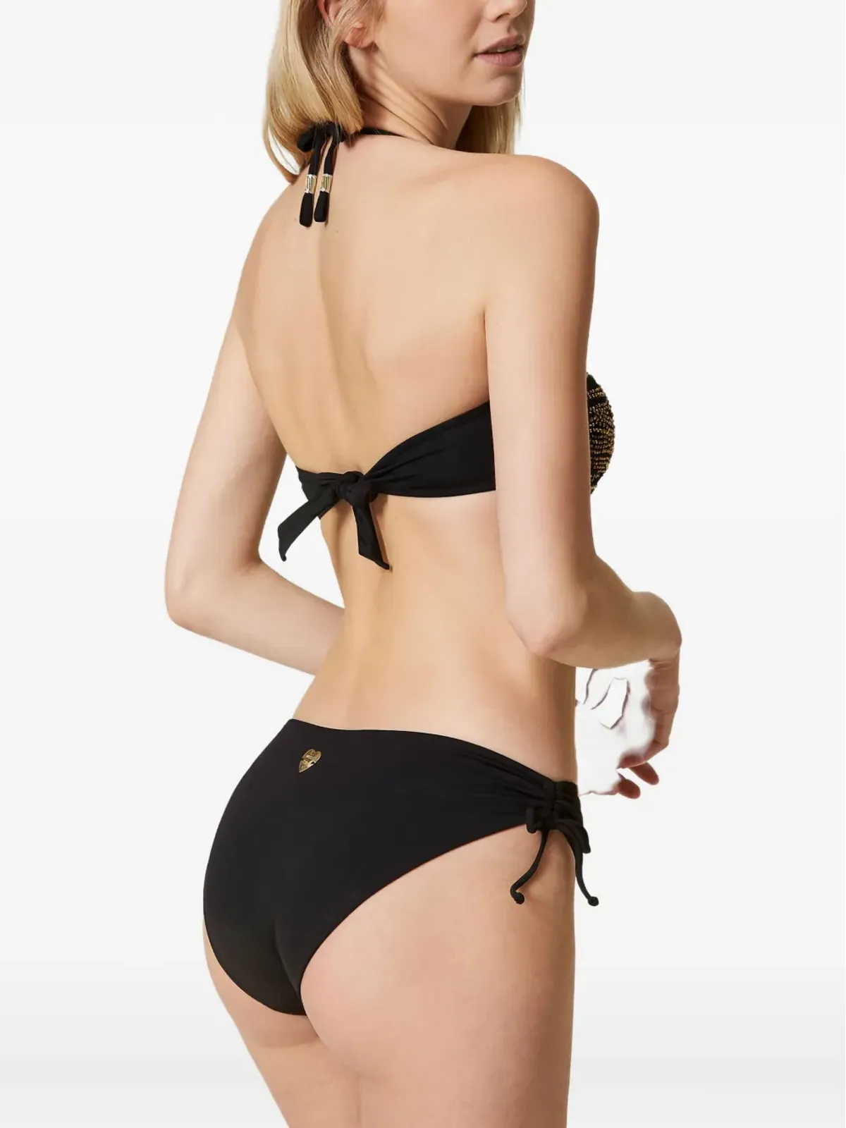 TWINSET ラインストーン装飾ビキニトップ ブラック - 画像4