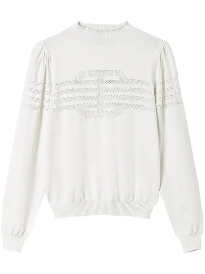 TWINSET TWINSET オーバルTモチーフ ニットプルオーバー - ホワイトの商品画像