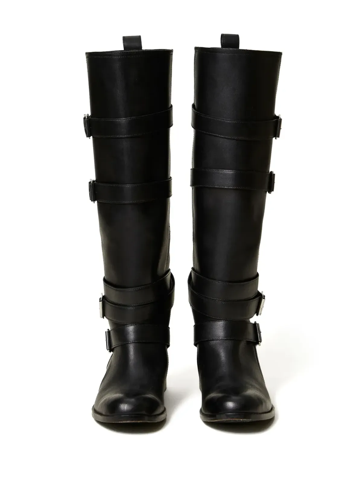 TWINSET バックルストラップ レザー ブーツ - 画像4