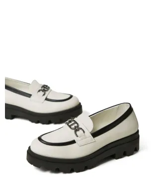 TWINSET Kids オーバルT レザー ローファー - サムネイル2