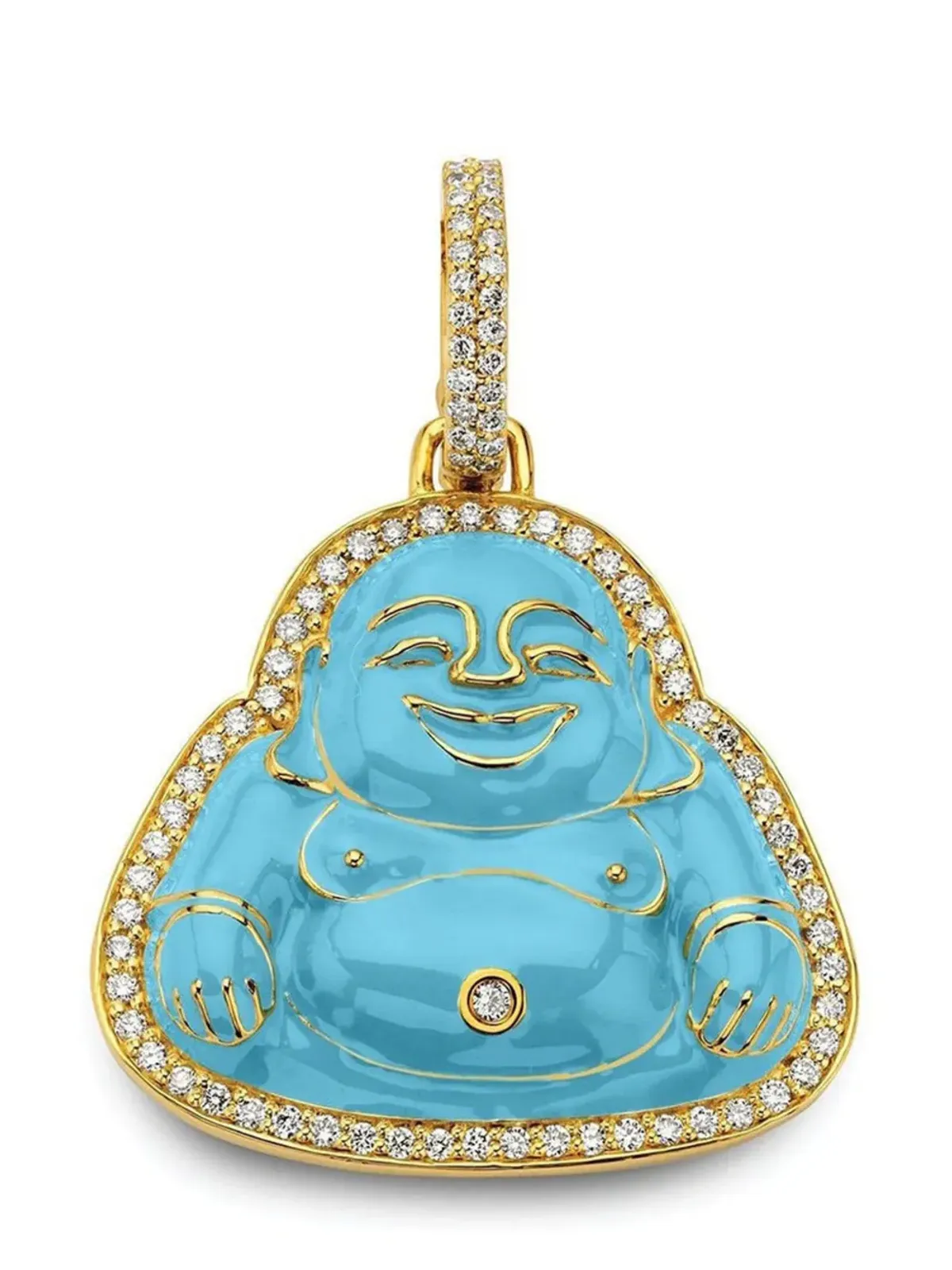 BUDDHA MAMA 20kt イエローゴールド ブッダ ダイヤモンド ペンダント チャーム - 画像2