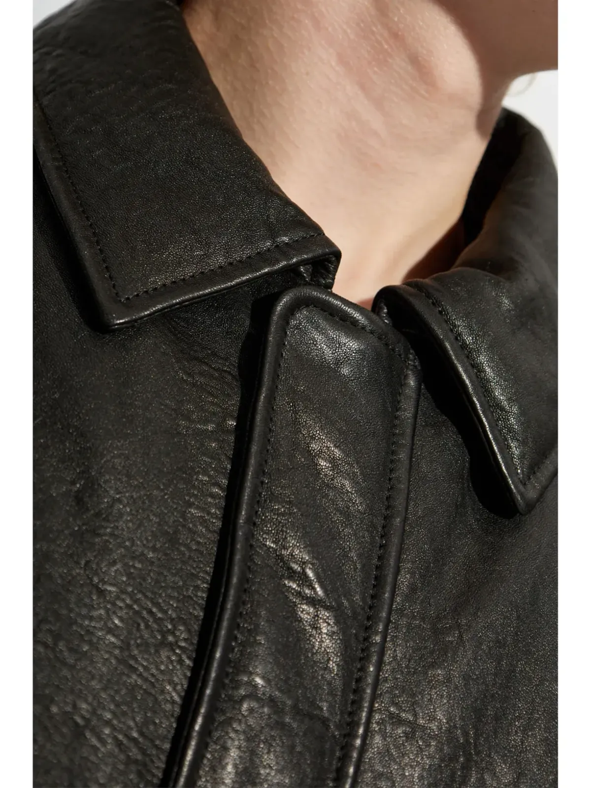 Saint Laurent レザー ボンバー ジャケット - 画像5
