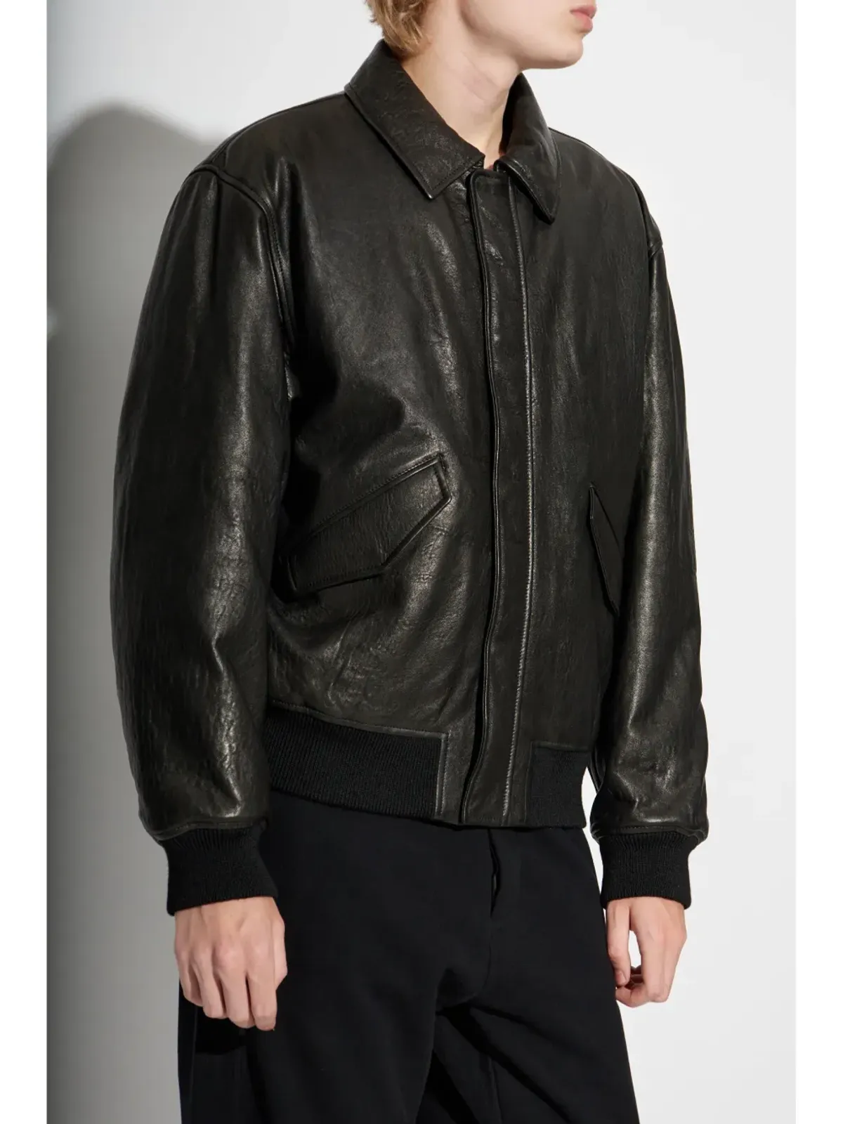 Saint Laurent レザー ボンバー ジャケット - 画像3