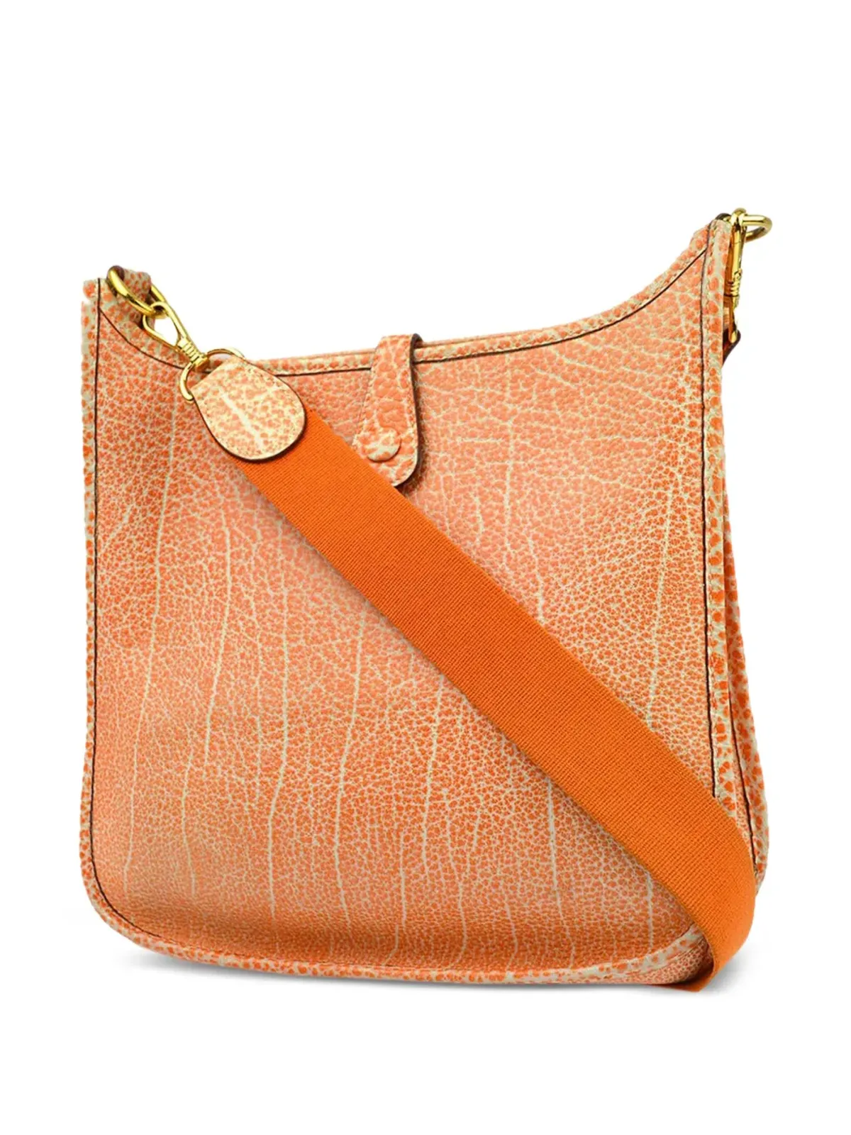 Hermès ビンテージ 2002 Evelyne PM ショルダーバッグ オレンジ - 画像2