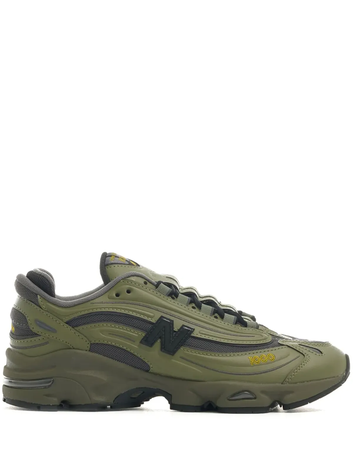 New Balance 1000 スニーカー グリーン - 画像1