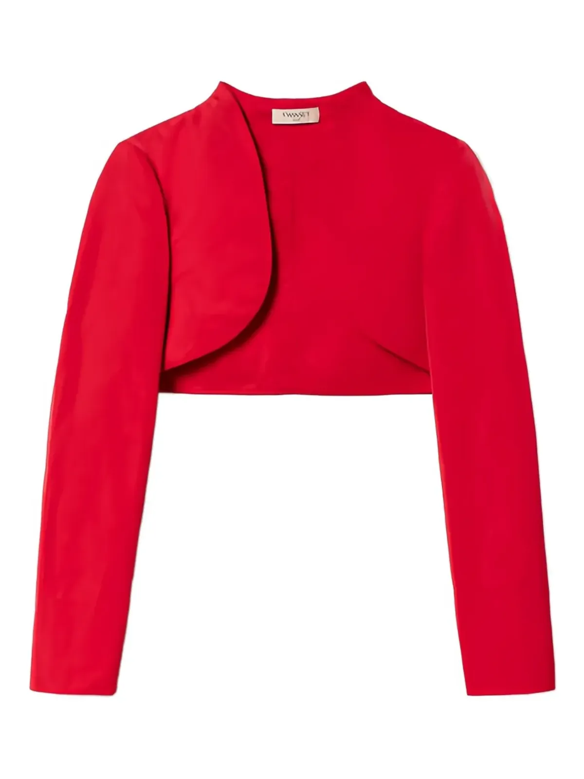TWINSET アシンメトリカル クロップドジャケット レッド - 画像1
