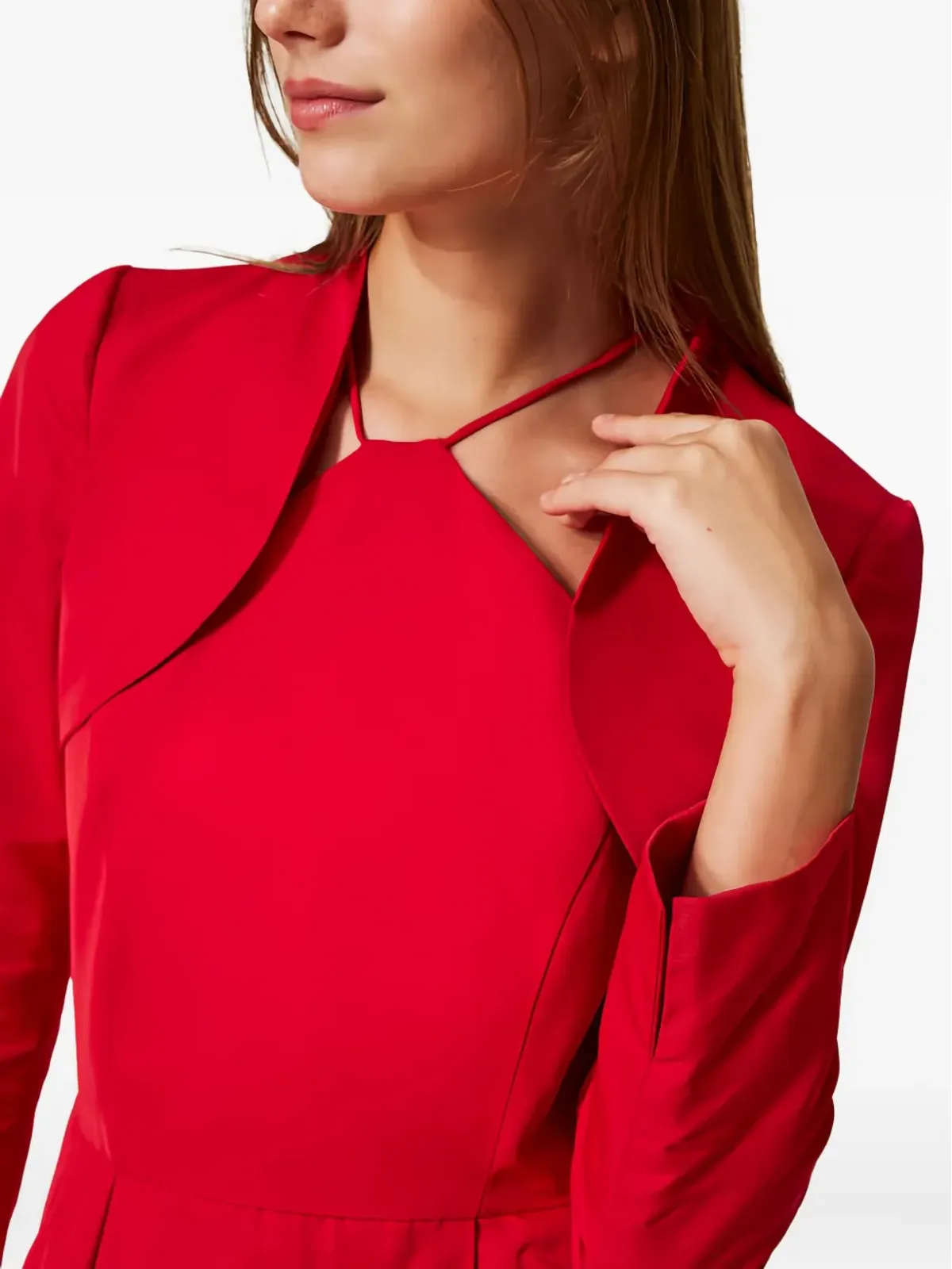 TWINSET アシンメトリカル クロップドジャケット レッド - 画像5
