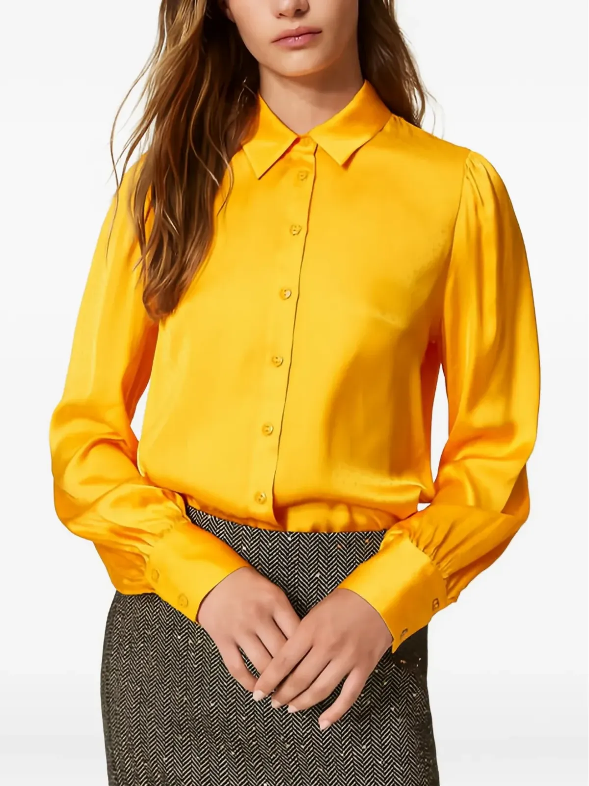 TWINSET ビショップスリーブ ポルカドット シャツ - イエロー - 画像3