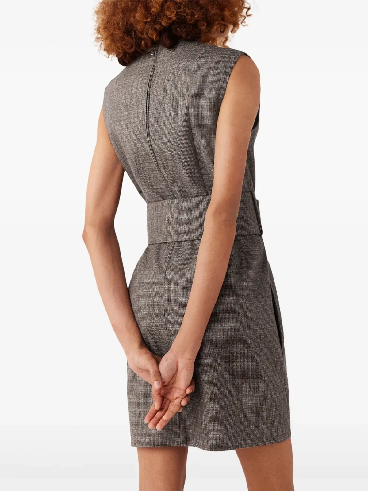 Stella McCartney ノースリーブ ベルト付き ミニドレス - グレー - 画像4