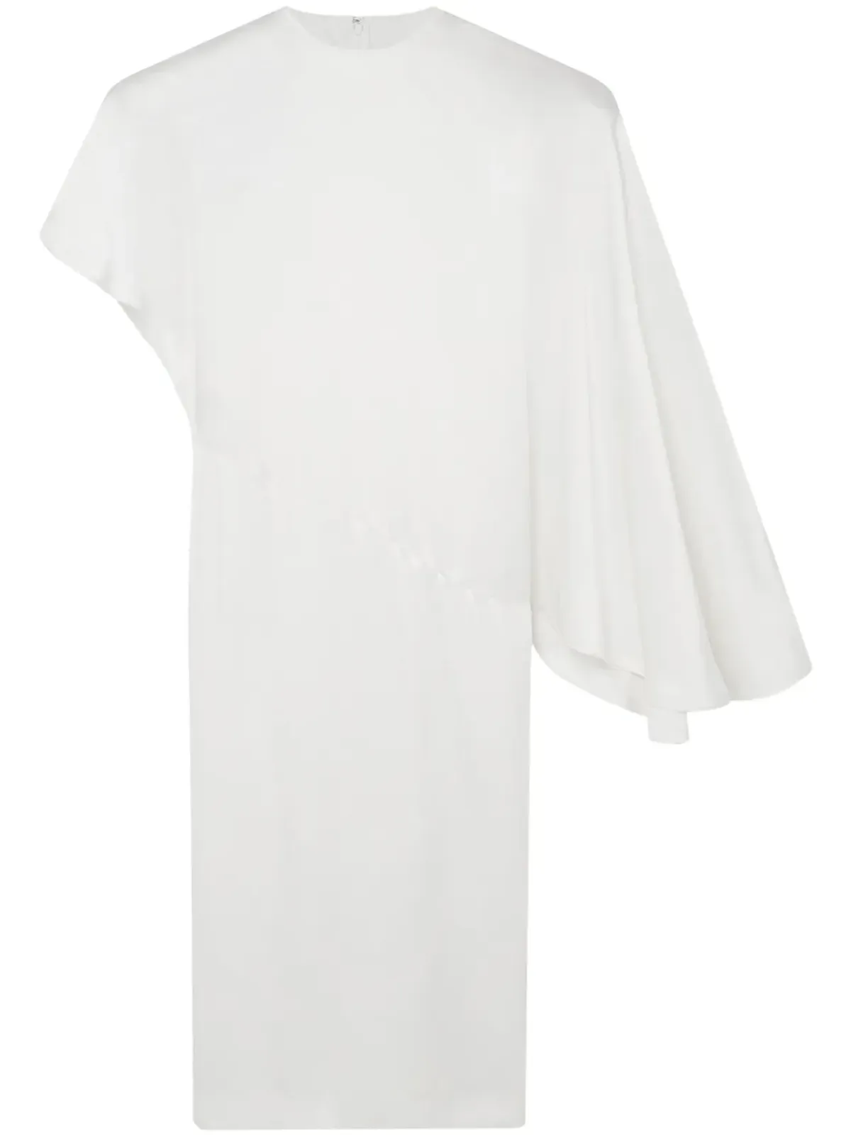 Stella McCartney パッド入りショルダー アシンメトリーミディドレス - White - 画像1