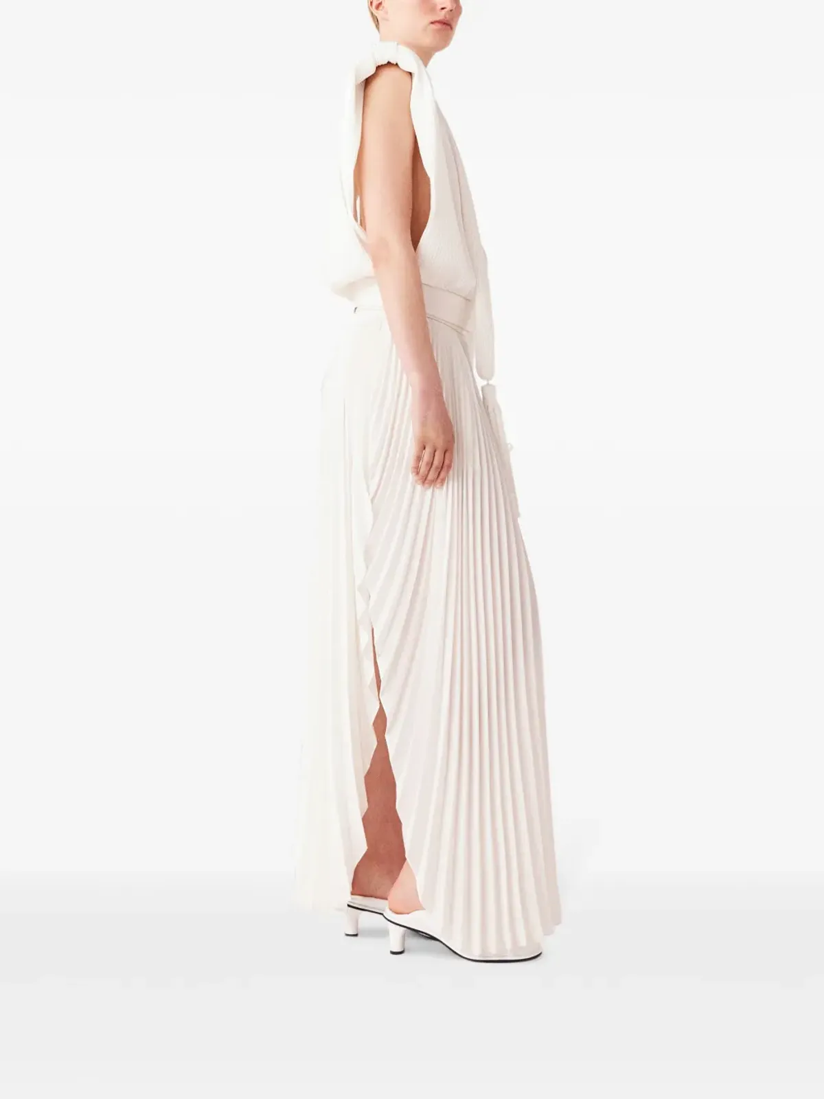 Stella McCartney プリーツ入りミッドライズマキシスカート - ニュートラルカラー - 画像3