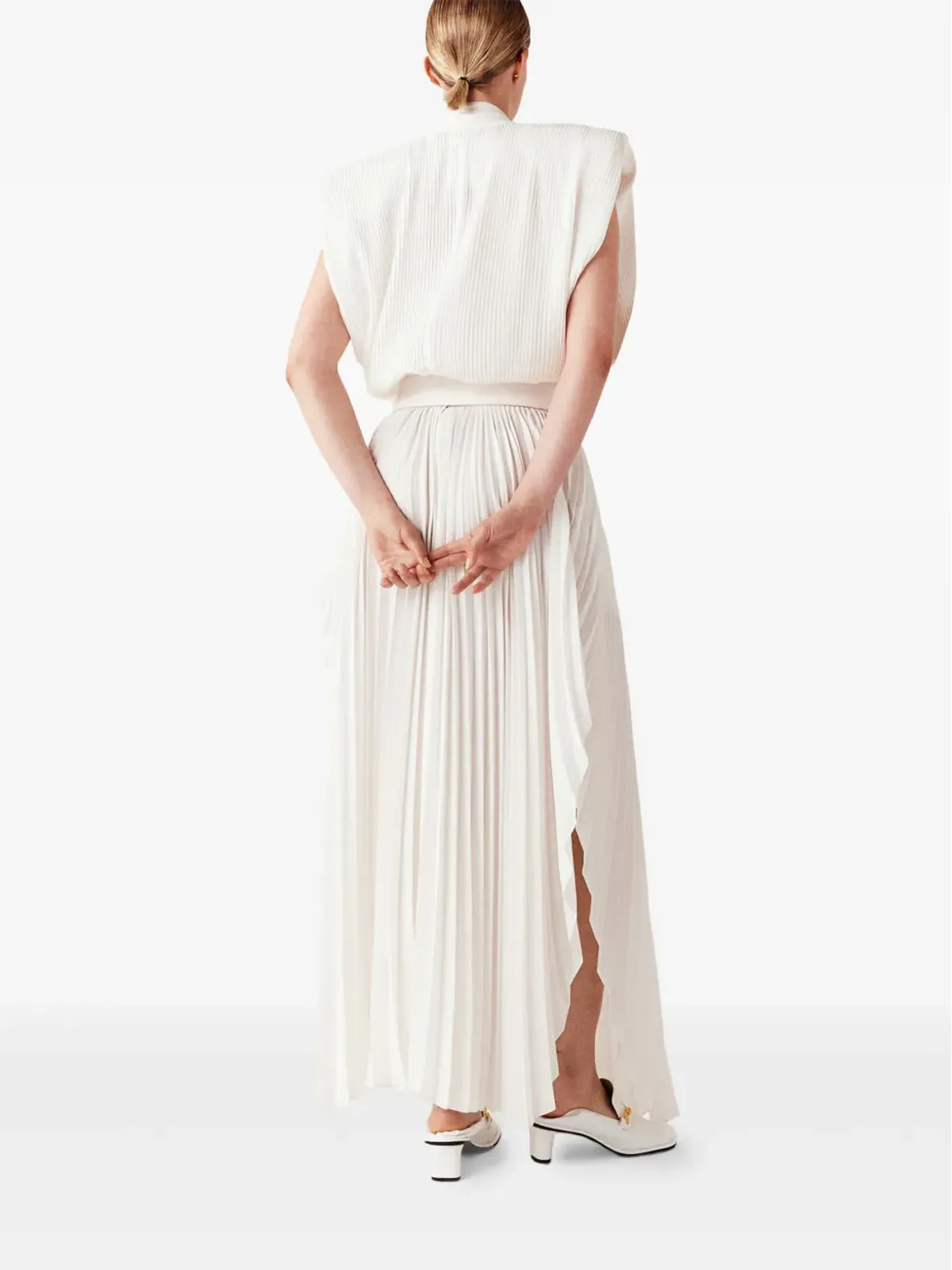 Stella McCartney プリーツ入りミッドライズマキシスカート - ニュートラルカラー - 画像4