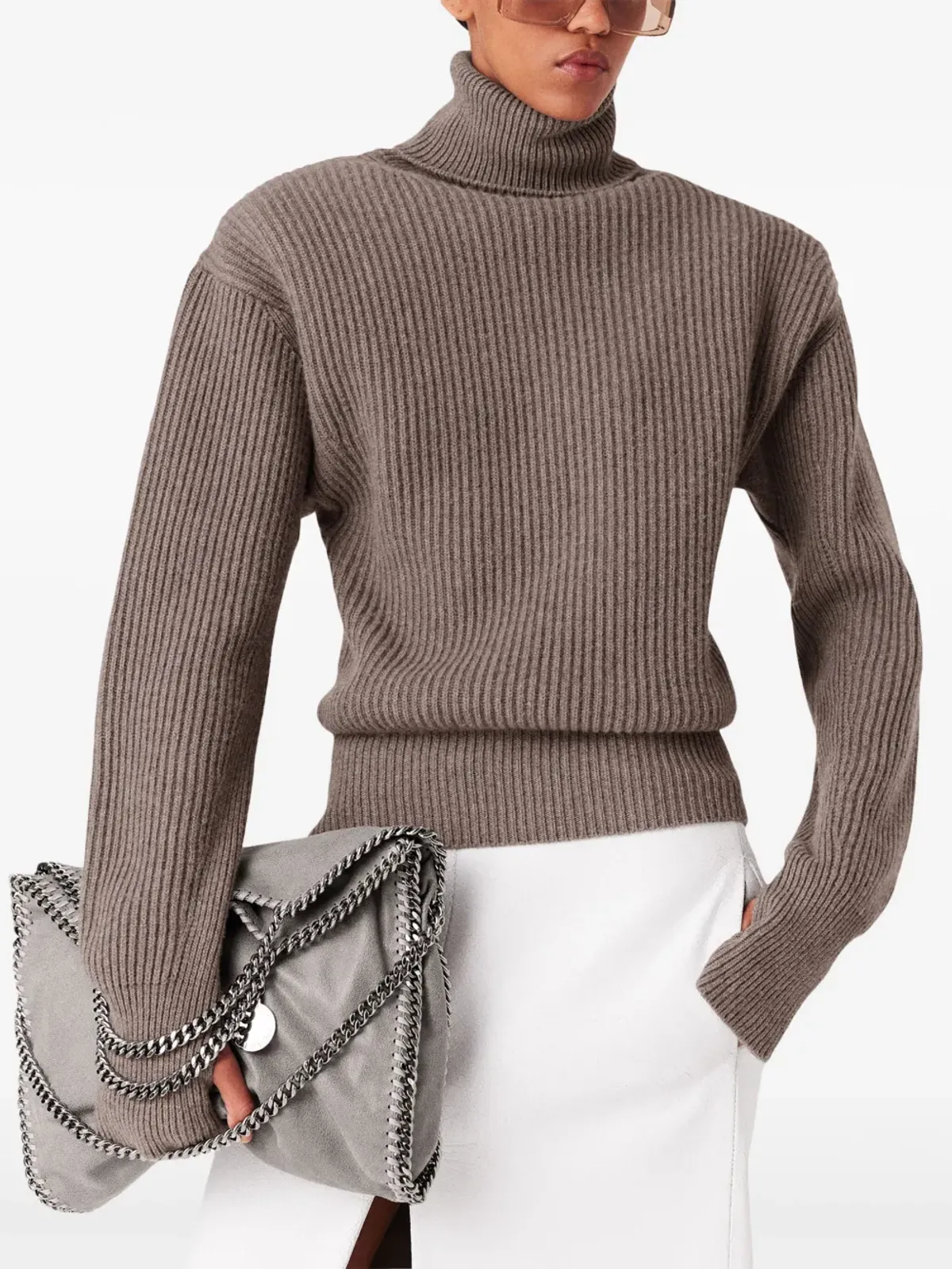 Stella McCartney 長袖タートルネックセーター - ブラウン - 画像5