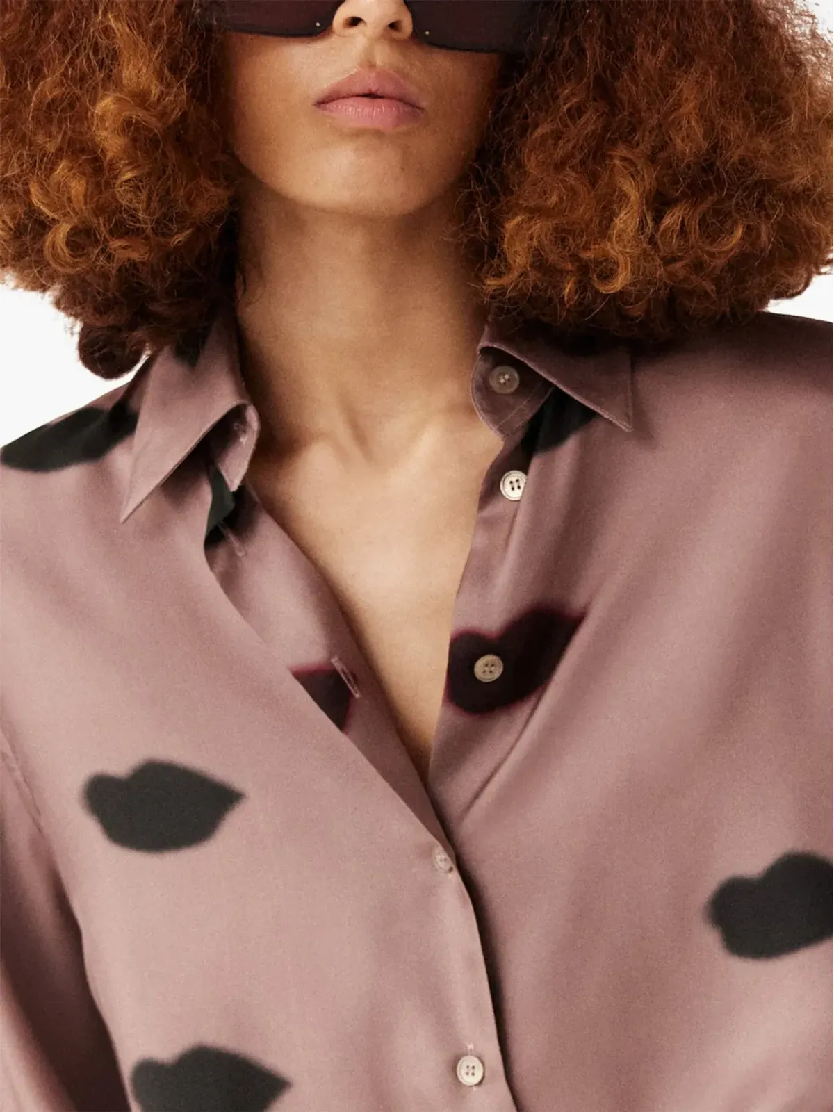 Stella McCartney リッププリントシャツ - パープル - 画像5