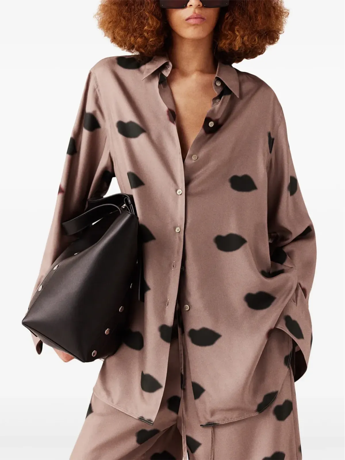 Stella McCartney リッププリントシャツ - パープル - 画像3
