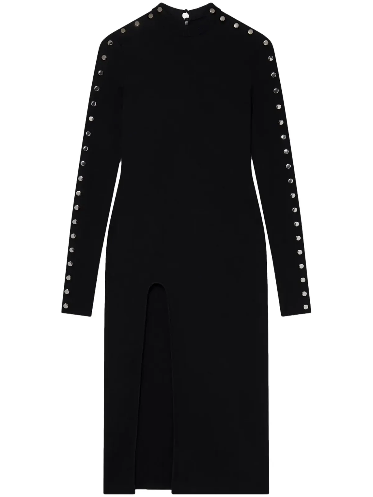 Stella McCartney ロングスリーブ レッグスリット ドレス ブラック - 画像1