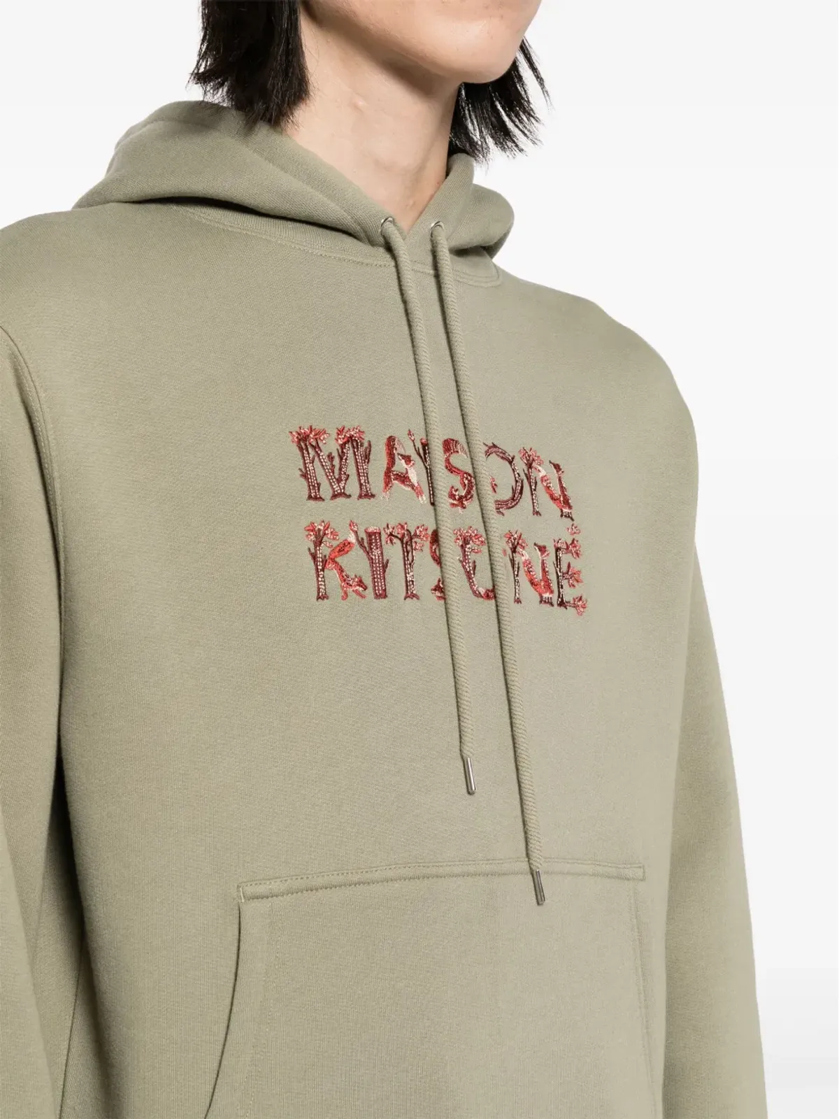 Maison Kitsuné Woodland Alphabet フーディー - グリーン - 画像5