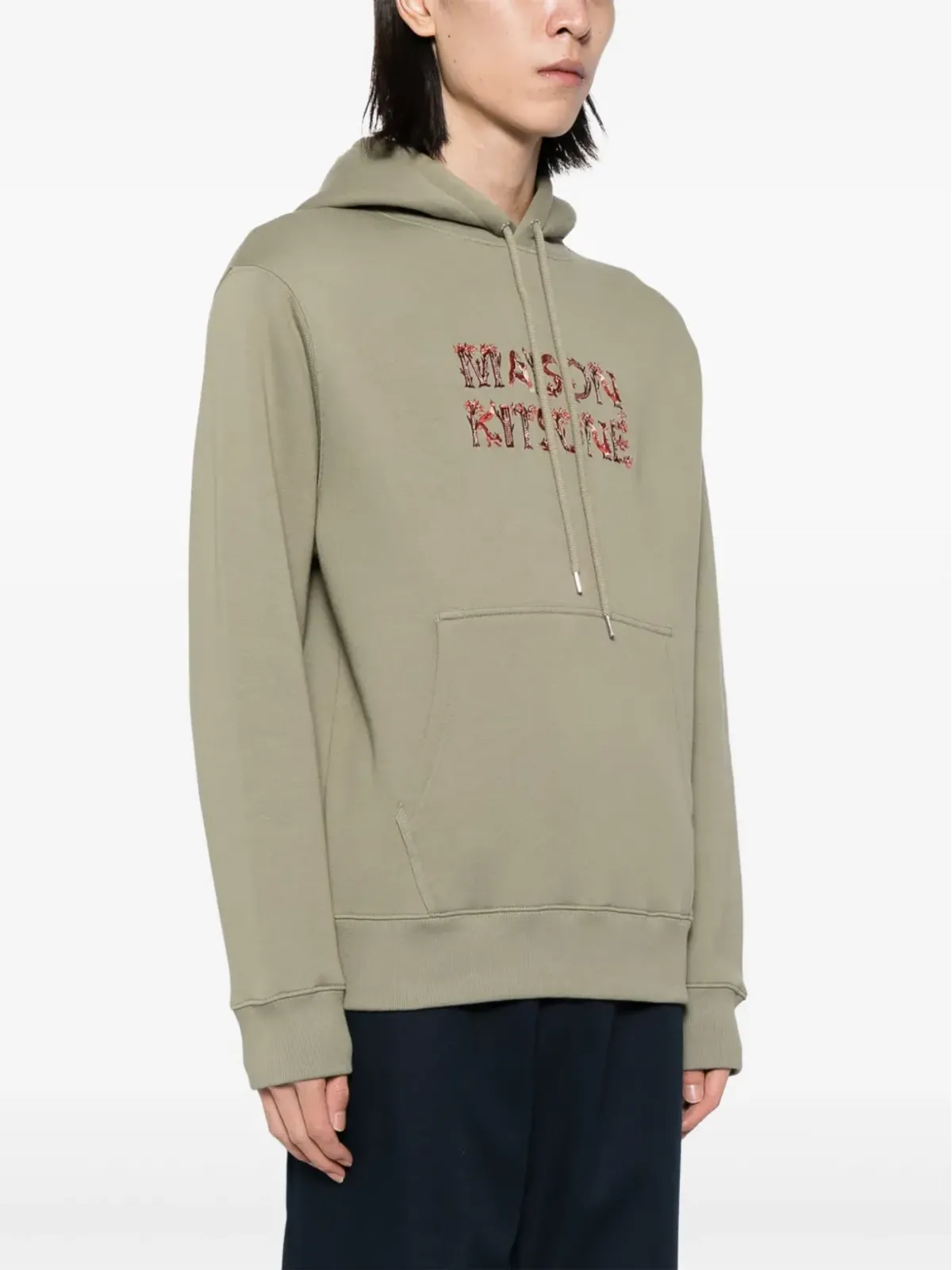 Maison Kitsuné Woodland Alphabet フーディー - グリーン - 画像3